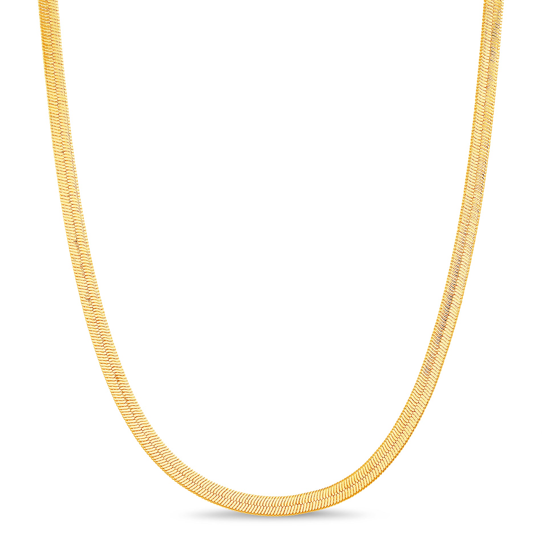 Gold Herringbone Chain – 4MM